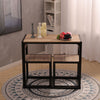 Modern Space Saving Table and 2 Chairs Kitchen Compact Set for Dining Room Hall