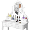 Dressing Table With Drawers Mirror Stool Set Makeup Desk Vanity Table Bedroom