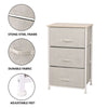 Fabric Cabinets Storage Unit Chest of 3/4/5 Drawer Bedside Table Organiser Beige