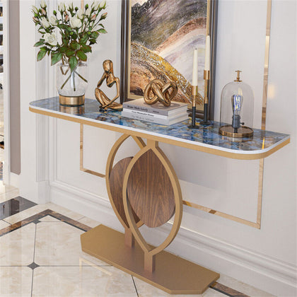 100/120cm High-end Console Table Accent Hallway Bar Desk W/Strong Metal Frame