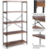 4 Tier Bookshelf Industrial Storage Rack Home Office Display Rack Freestanding