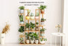 Bamboo 9 Tier 17 Potted Plant Stand Rack Plant Saucers Flower Store Exhibition