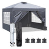 Pop up Gazebo Garden Marquee Awning Beach Party Camping Tent Canopy 3Mx3M Grey