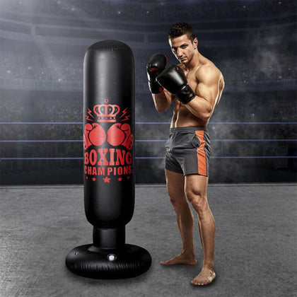Heavy Duty Free Standing Boxing Punch Bag Kick Art UFC Training Indoor Sports·.·