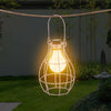 Solar Powered Hanging Copper Lantern Retro Outdoor Decor Light Table Lamp UK
