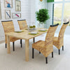 Dining Chairs 4 pcs Abaca Brown R8G7
