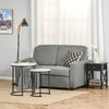 Modern 2 Seater Sofa Bed Click Clack Couch Sleeper Settee for Bedroom, Grey