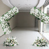 White Rose Wedding Artificial Flower Row Table Background Bouquet Party Decor