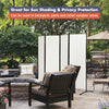 4-Panel Room Divider 173cm Folding Privacy Screen Portable Fiber Wall Divider