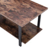 Industrial Coffee Table Home Rustic Wood Sofa Table with Storage Lower Shelf UK