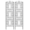 2x Heavy Duty Metal Garden Trellis Scroll Fence Panels Mesh Climbing Plant Stand