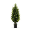 90CM Artificial Cedar Tree Fake Cypress Tree w/ Pot Greeny Faux Potted Plants