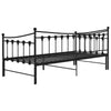 Pull-out Sofa Bed Frame Black Metal 90x200 cm GHB