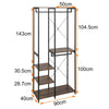 Clothes Rail Garment Dress Hanging Display Stand Shelves w/ Shoe Storage Rack