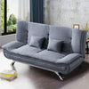 Convertible Sofa Bed Upholstered 3 Seater Sofabed Settee Couch with Chrome Legs