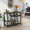 Multipurpose Console Table Industrial Entryway Table Sofa Table with 4 Shelves