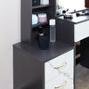 Dressing Table with Drawers, Mirror Stool Set Makeup Desk Vanity Table Bedroom