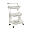 3 Tier Kitchen Trolley Cart Metal Storage Rack Bathroom Organizer Adjustable