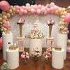 Set of 3/5 Metal Wedding Prop Stage Stand Pillar Cake Dessert Table Roman Column