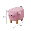 Lovely PU Animal Footstools Padded Stools Ottomans Wood Legs Kids Toy Gift