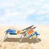 3 PCS Beach Chair and Table Set Outdoor Reclining Chairs Roll Up Camping Table