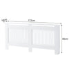 Modern Radiator Cover Cabinet MDF Vertical Slat Shelve Home Furniture White