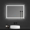 Illuminated Bathroom Mirror with LED Lights Demister Touch Sensor Wall Mounted