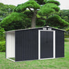 Metal Garden Shed Outdoor Tools Utility Organizer Wood Firewood Storage Shelter