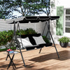 Garden 3 Seater Swing Chair Hammock Bench with Sun Canopy Outdoor Patio Seat