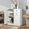 2-Door Storage Cabinet Buffet Cabinet w/ 2 Drawers Sideboard Kitchen Hallway