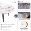 2pcs Luxury Coffee Table Marble Effect Cafe Center Table Living Room Bedroom Dec