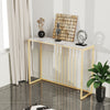 Slim Narrow Hallway Console Table Scratch-proof Marble Long Bar Table Gold Legs