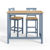 3 Piece Pine Wood High Dining Table Set & 2 Stools Chairs Seat Kitchen Furniture