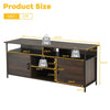 Media Console Table w/ 2 Door Cabinets Modern TV Stand for TVs up to 65-Inch