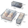 3Pcs Foldable Underwear Storage Box Compartment Underpants Bra Organizer Drawer