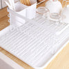 2 Tier Dish Drainer Rack Kitchen Counter Plates Bowls Utensil Draining Holder