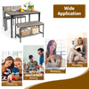4-Piece Wooden Dining Table & Chair Set Modern Kitchen Table w/2 Chairs & Bench