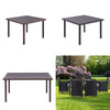 Rattan Glass Table Outdoor Garden Rectangle Patio Dining Tables UK