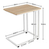 Mobile Side Table, C Shaped Sofa End Table, Coffee Snack Table for Living Room