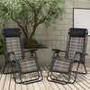 2 Pieces Foldable Zero Gravity Reclining Garden Patio Deck Chair Sun Lounger
