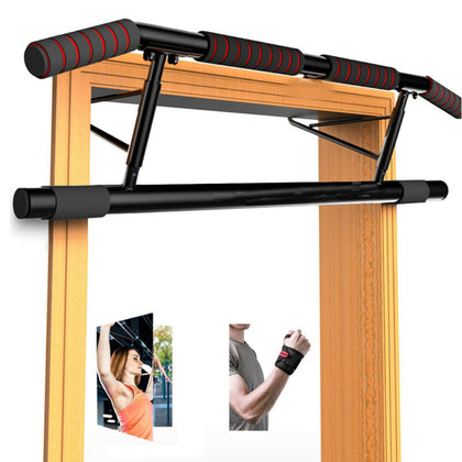 Pull Up Bar Doorway Curved Grip Fitness Chin‑Up Bar Home Gym Exercise Adjustable