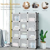 12-Cube Storage Organizer Portable Plastic Modular Shoe Shelves DIY Cube Closet