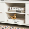 Panana White TV Stand Cabinet Unit 2 Door 2 Shelves Cupboard Entertainment