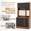 Kitchen Cabinet Storage Cupboard Cabinet Tall Buffet Hutch Pantry Sideboard