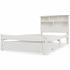 White Solid Wooden Bed Frame 3ft Single 4ft6 Double Size Bed With Drawer Shelves