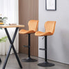 2x Bar Stools Breakfast Comfortable Swivel Gas Lift Kitchen Stool Leather Chairs