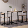 Modern Space Saving Table and 2 Chairs Kitchen Compact Set for Dining Room Hall
