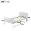 Solid Wooden Bed Frame 3ft 4ft6 Single Double Size Bed Frame Pine Wood in White