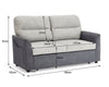 2 Seater Sofa Grey Pull Out Sofa Comfy Cushions Side Pockets Sofabed Clic Clac