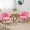 Set of 2 Accent Tub Chairs Occasional Lounge Sofa for Living Room Bedroom Pink